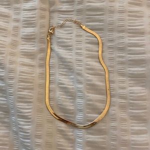Gold Flat Chain Necklace